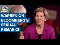 Warren attacks Bloomberg over sexist comments and non-disclosure agreements