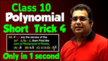 Part 4 - Polynomial Short Tricks Class 10 🔥 Polynomial MCQ Tricks