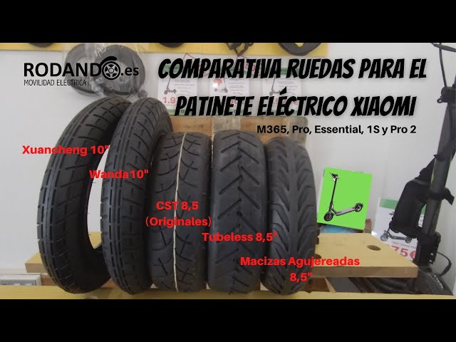 Comparativa Ruedas Patinete Eléctrico Xiaomi (Xuancheng, Wanda, CST,  Tubeless y Macizas de 8,5 y 10) 