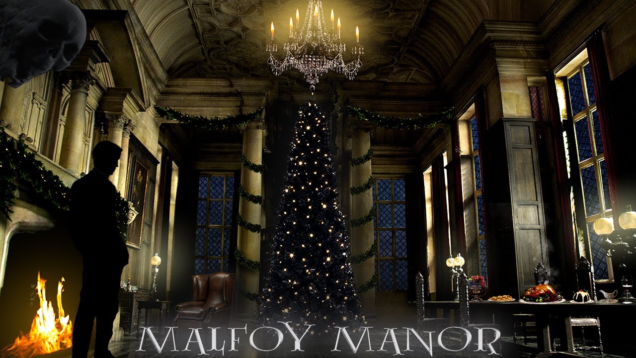 Christmas At Malfoy Manor Harry Potter Inspired Ambience Relaxing Piano Music Crackling Fire Youtube