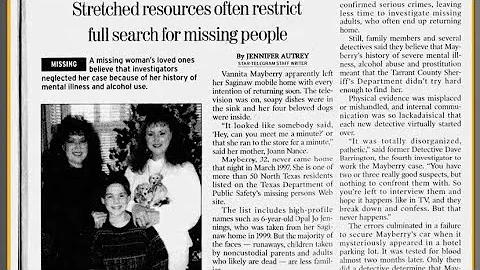 1997 Cold Case. Vannita Ann Mayberry. She Needs Gr...