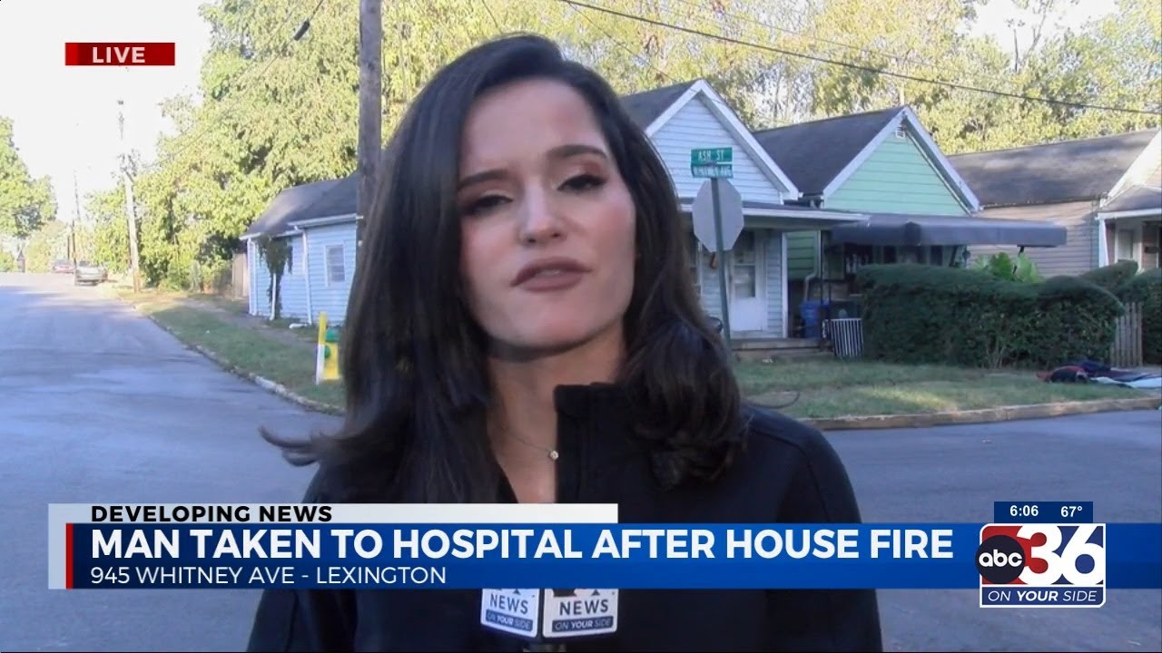 Man taken to hospital after house fire - YouTube