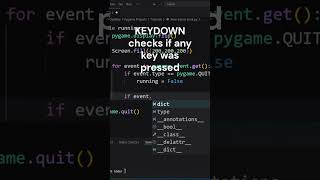 How Inputs work in Pygame  #pygame #python #coding #programming