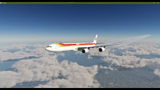 (Replay) Aterrizando en madrid despues de unas 10 horas de vuelo / XP11 / A340-600 /