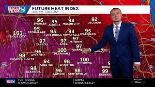 More storms Sunday before heat next week