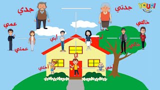 تعلم عن أفراد العائلة باللغة العربية - شجرة العائلة للأطفال - Family  members- Family Tree for Kids