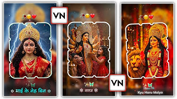New Trending Navratri Lyrics Status Video Editing | Happy Navratri Status Video Editing In Vn App