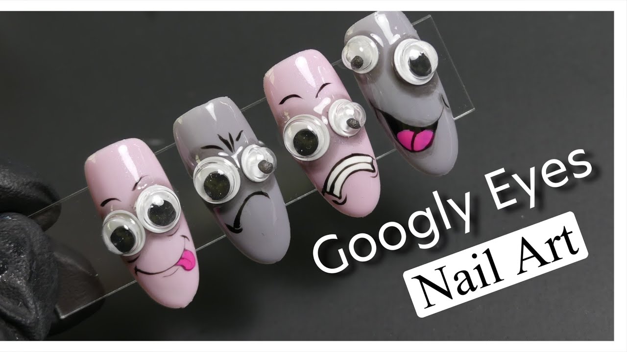 👀🤪GOOGLY EYE NAIL ART 🤣 Easy Nail Design That Will Make You Smile 😂