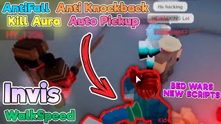 New Scripts BedWars Hack 🏹 | WalkSpeed, AntiFall, Kill Aura, Invis, Auto Pickup, Hitbox, and more...