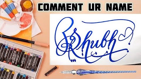 Shubh Name Signature Calligraphy Status | How to Draw, Cursive Calligraphy with Cut Marker