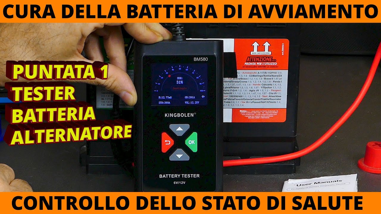 Controllo stato di salute della batteria con tester batterie kingbolen