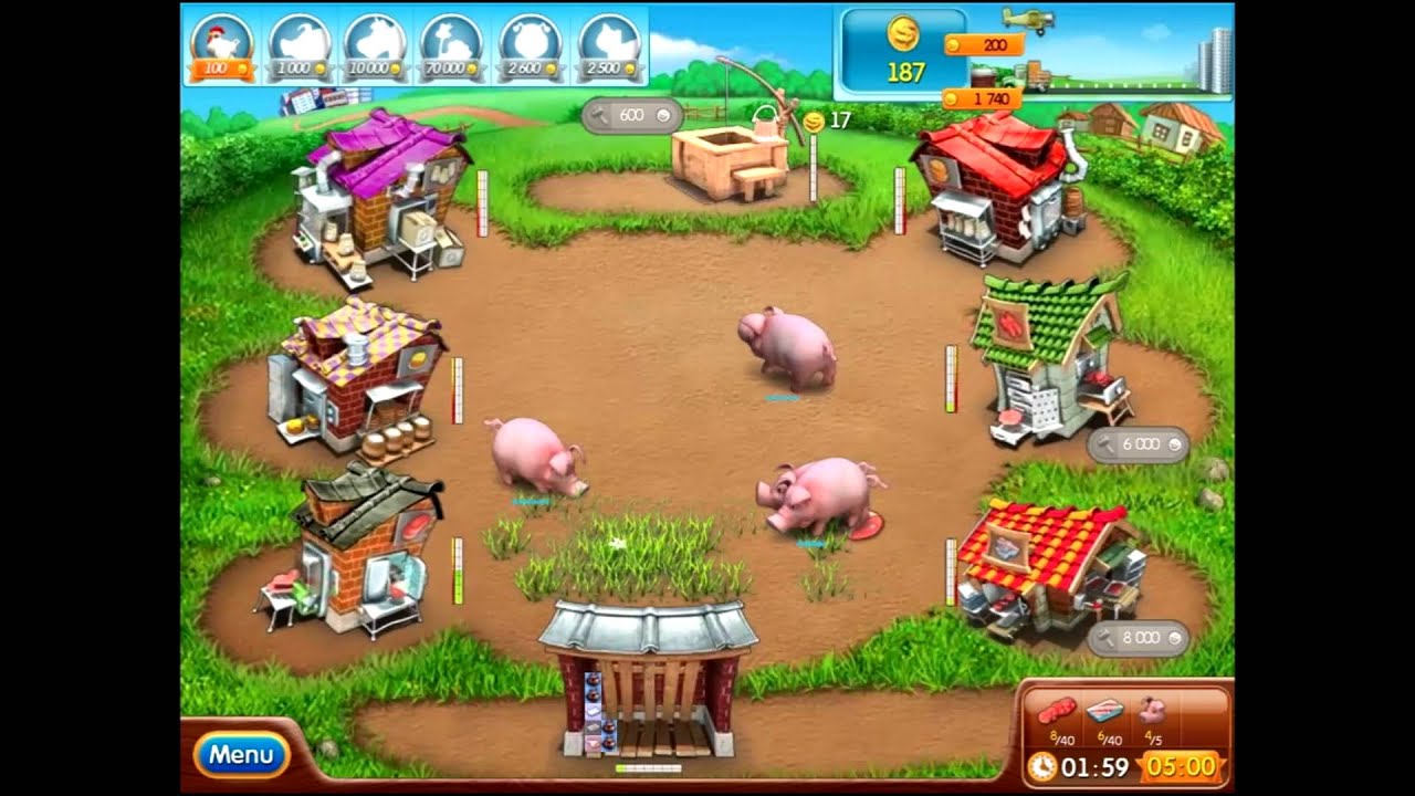 Farm frenzy 2 only GOLD (level 47) Packing street 6 Веселая ферма 2 Упаковочная 6 (уровень 47)