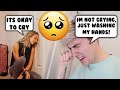 CRYING And HIDING IT From My Fiancé! *HER CUTE REACTION MADE ME CRY MORE*