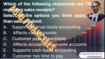 Which of the following statements are TRUE regarding sales receipts?