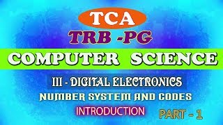 PG-TRB:2019-20, Computer Science, Unit -3, Digital Electronics, Part -1