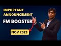 FM BOOSTER IMPORTANT ANNOUNCEMENT