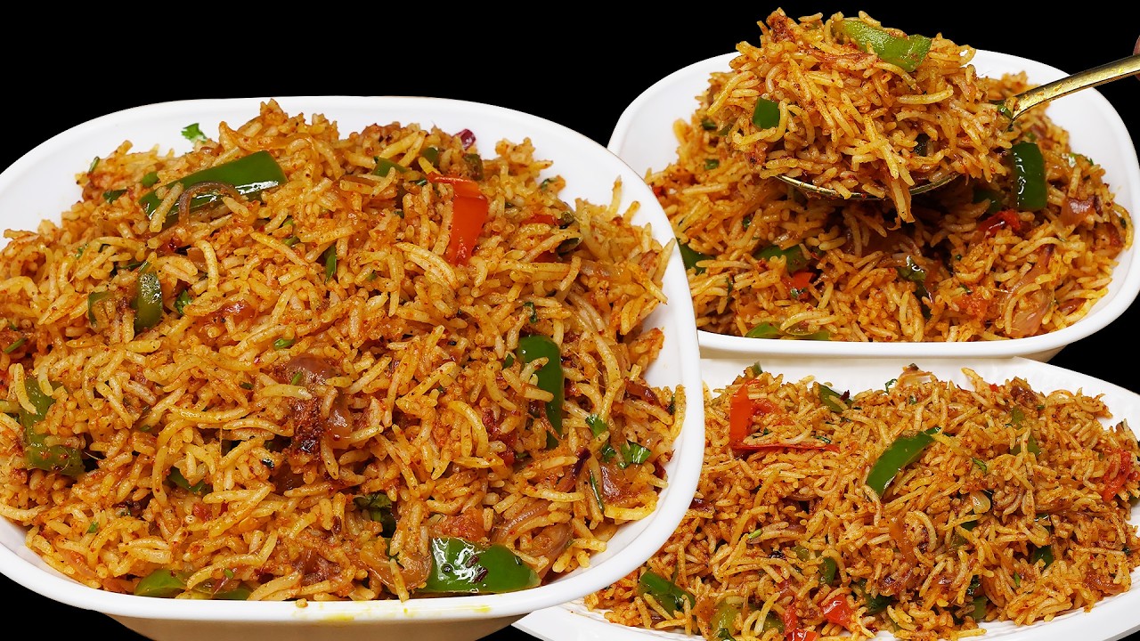 செஞ்ச உடனே காலி ஆகிடும், அந்த அளவுக்கு Taste'ஆ இருக்கும் | Capsicum Rice in Tamil