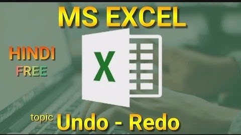UNDO-REDO || MS Excel || DEAL EDUCATION || in hindi explanation topic wise #msexcel