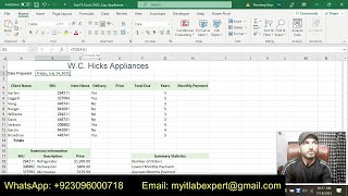 Exp19_Excel_Ch02_Cap_Appliances | Excel Chapter 2 Capstone – Appliances