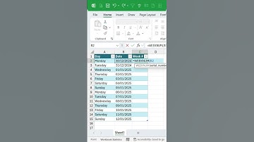 Gow to get week number of given date in excel #shorts #exceltips