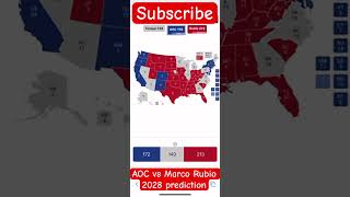 AOC vs Rubio 2028 prediction map