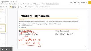 College Algebra CH1 - Multiply Polynomials