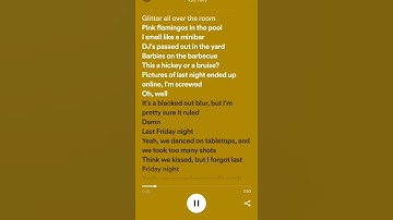 Thumbnail of Last Friday Night - Katy Perry (Lyrics)