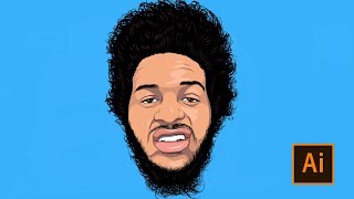 How To Cartoon Yourself !- Step By Step Full Video Tutorial ( ADOBE ILLUSTRATOR )