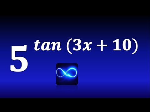 Derivada de 5 elevado a tangente de polinomio (exponencial trigonométrica)