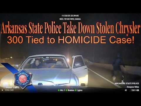 STOLEN Chrysler 300 + Homicide Connection = Arkansas State Police CHASE ...