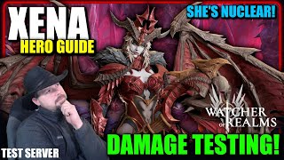 Xena - New Hero! - AMR and Gear Raid 1 Testing - Part 1 | Watcher of Realms - TEST SERVER