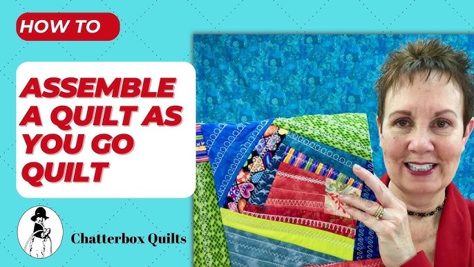 Attaching the Quilt As You Go Blocks Together - {michellepatterns.com}