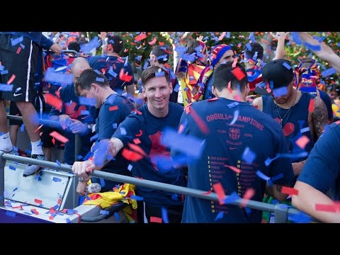 FC Barcelona - La rúa de los campeones de Liga 2016