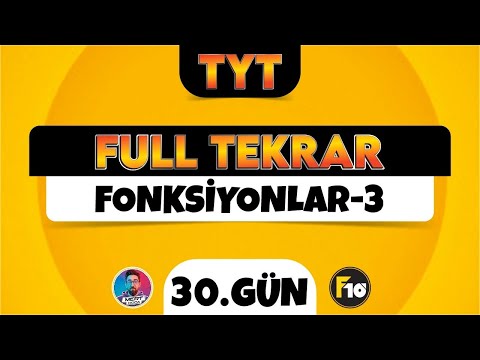 TYT Matematik Full Tekrar Kampı | 30.Gün | Fonksiyonlar-3 | 2023 | #tytbitsin