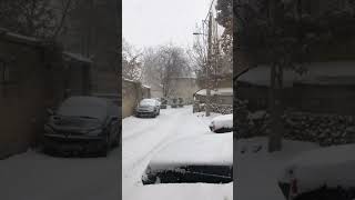 Heavy Snow ❄️ This Morning in TEHRAN, IRAN | برفِ امروز صبح؛ تهران، درکه
