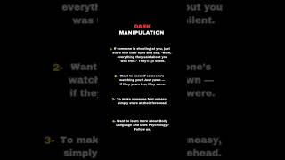 Dark Manipulation Tricks People Secretly Use 😈 | Psychology Facts #Shorts