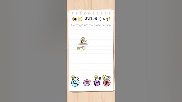 Brain Test Level 225 i cant get into my house, help me! walkthrough