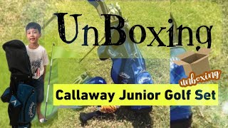 UNBOXING GOLF STICK ANAK | CALLAWAY GOLF SET | GOLF CLUB SET | BEST JUNIOR GOLF CLUB