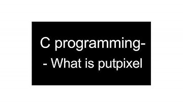 putpixel in graphics programming- Code corner