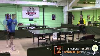 Топспин справа накладкой SPINLORD Tiger max на основании SPINLORD First Strike Топспин справа накладкой SPINLORD Tiger max на основании SPINLORD First Strike