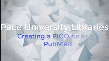 Creating a PICO search in PubMed