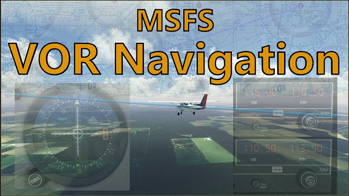 MSFS 2020 - VOR navigation (AH VFR/Private Pilot level training, flight lesson 10.)