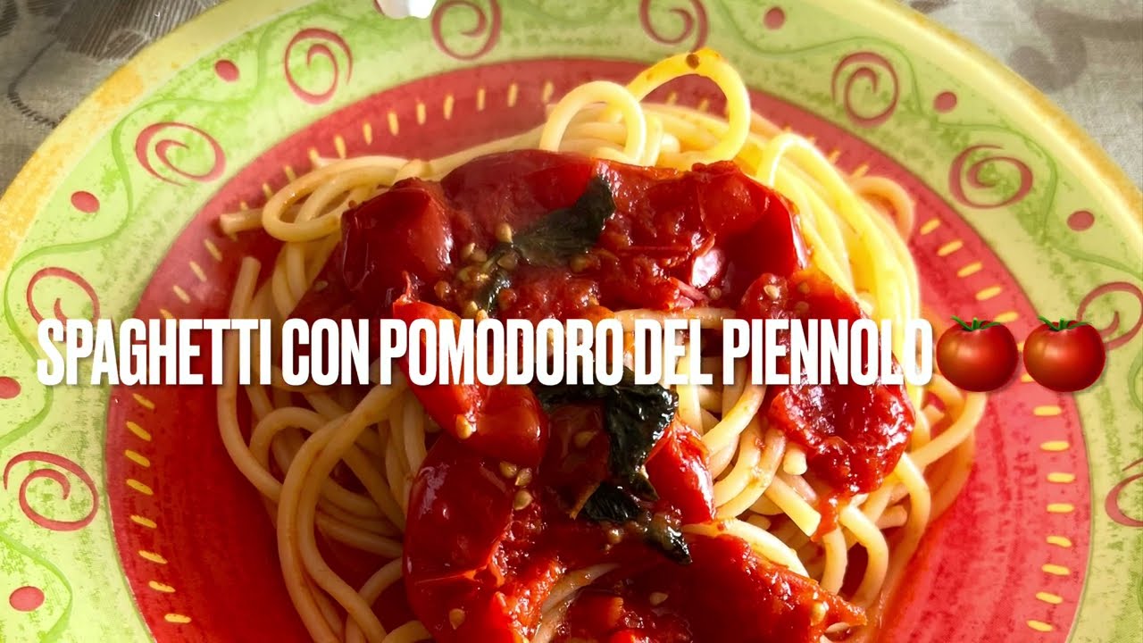 Spaghetti con sugo di pomodoro del piennolo🍝🍝#food #cucinafacile 