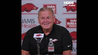 “You pinch him and nothing moves!” 😂 | Sam Pittman Press Conference | Arkansas Razorbacks