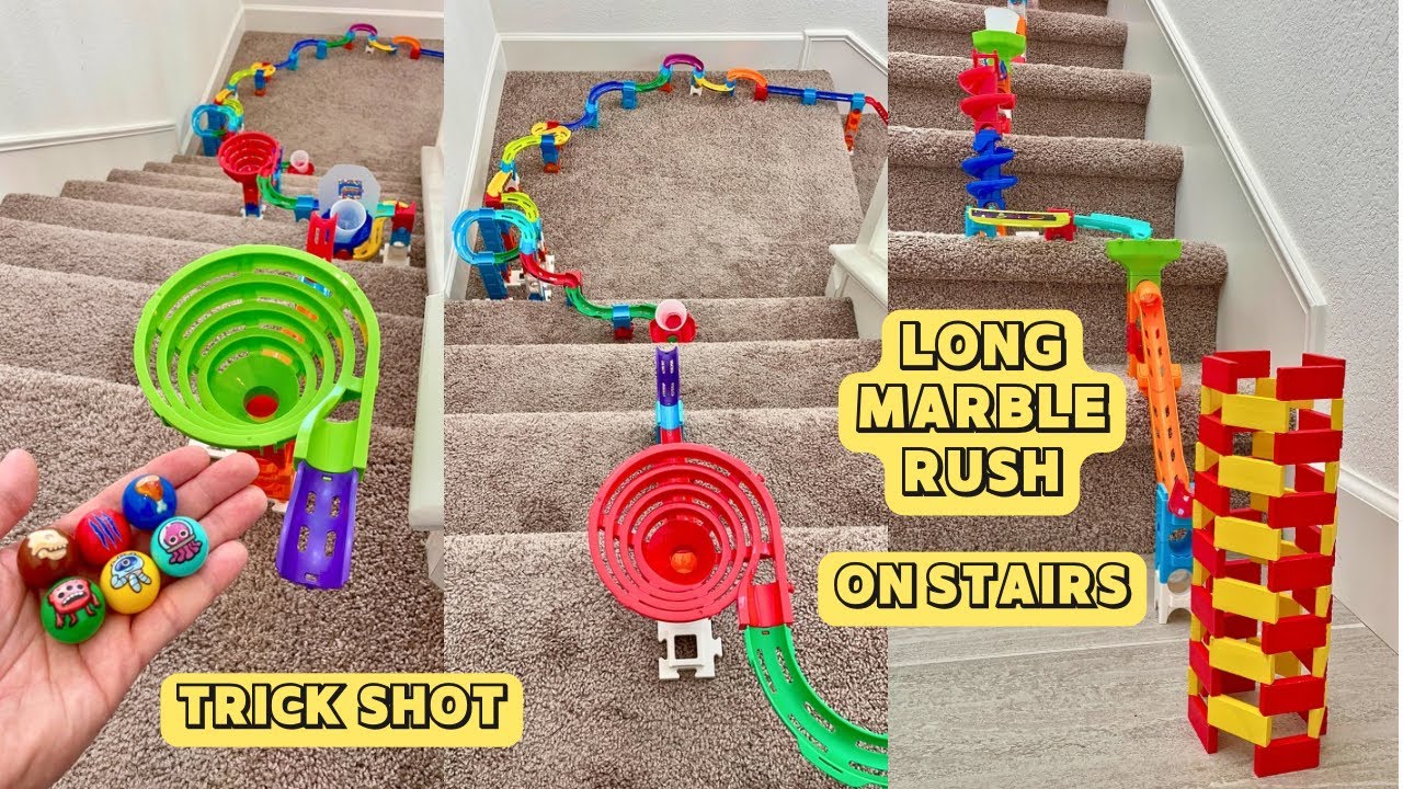 MARBLE RUSH MAGNA BURST LONG MARBLE RUN ON STAIRS  @timothyspreciousmoments ​