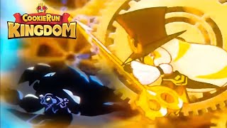 Shadow Milk Cookie vs TimeKeeper Cookie, White Lily Cookie I Cookie Run Kingdom