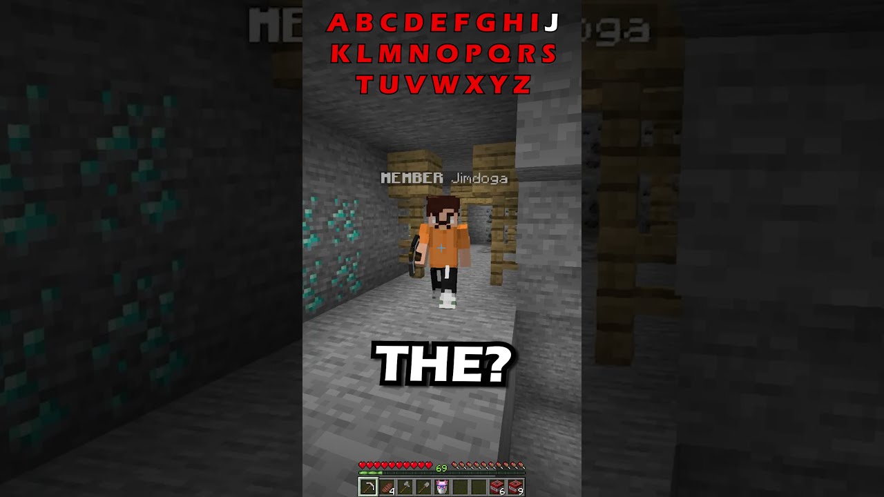 minecraft but if i say the ALPHABET the video ENDS 😱 #shorts