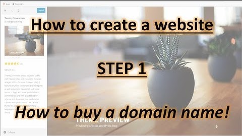 How to create a website - Step 1 - How to buy a domain name