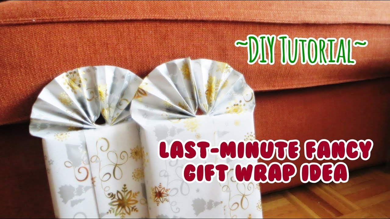 DIY Tutorial LastMinute Fancy Gift Wrap Idea! YouTube