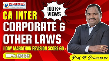 "CA Inter Corporate & Other Laws | May 2025 Marathon | Score 60+ in 1 Day"